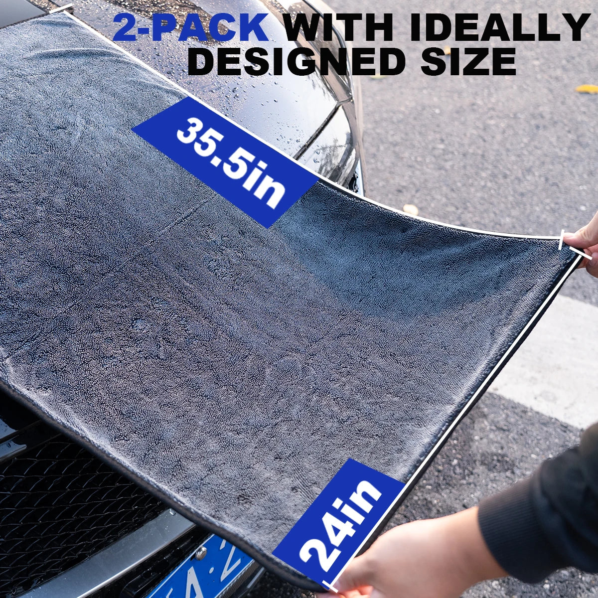 Microfiber Twist Car Wash Towel - Professional Cleaning, Drying & Detailing Cloth
