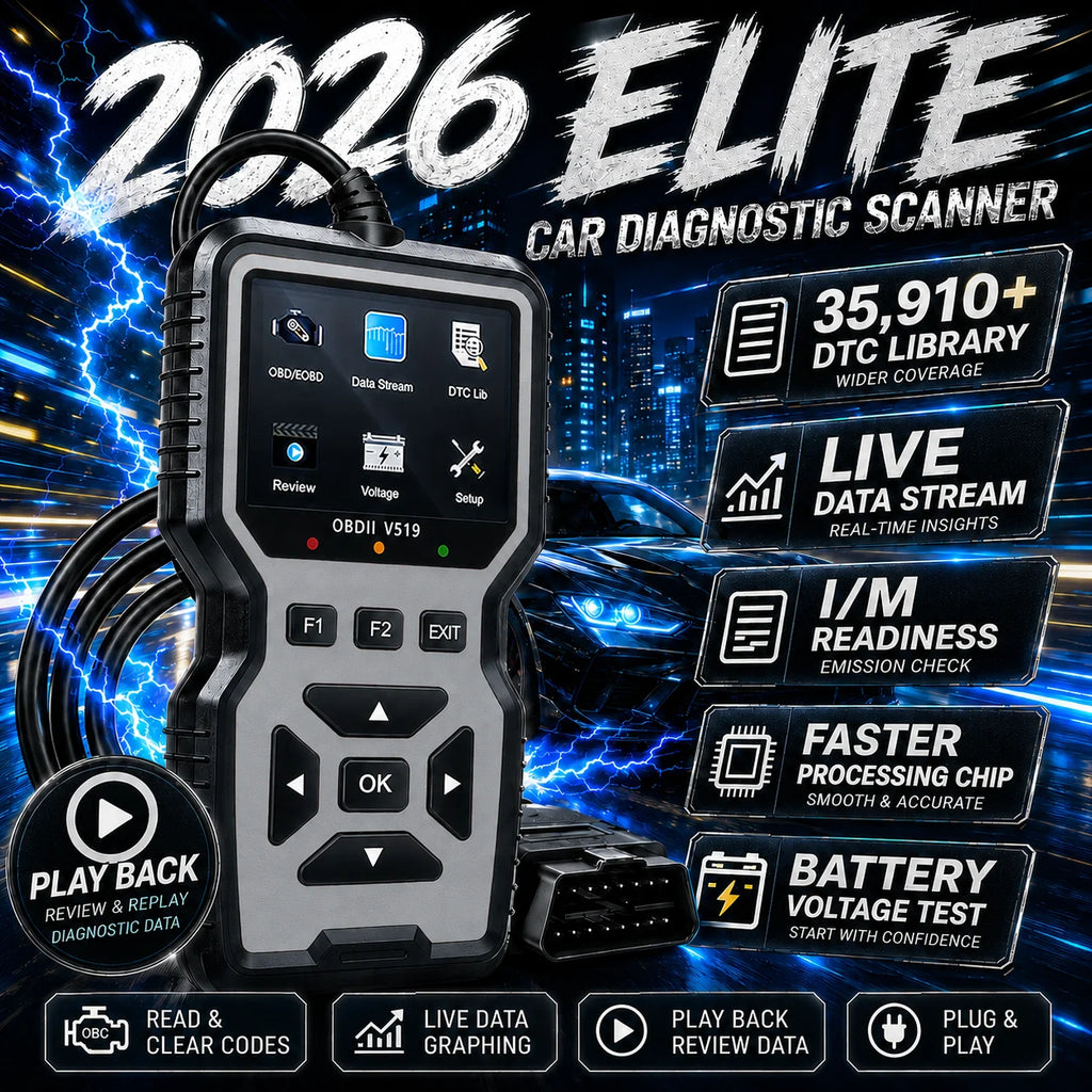 2026 Elite OBD2 Scanner - Professional Heavy-Duty Car Diagnostic Tool