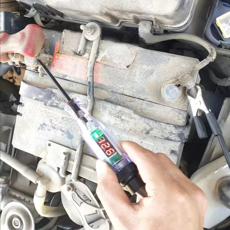 Car Voltage Circuit Tester - 6V/24V Electric Test Pen with Light
