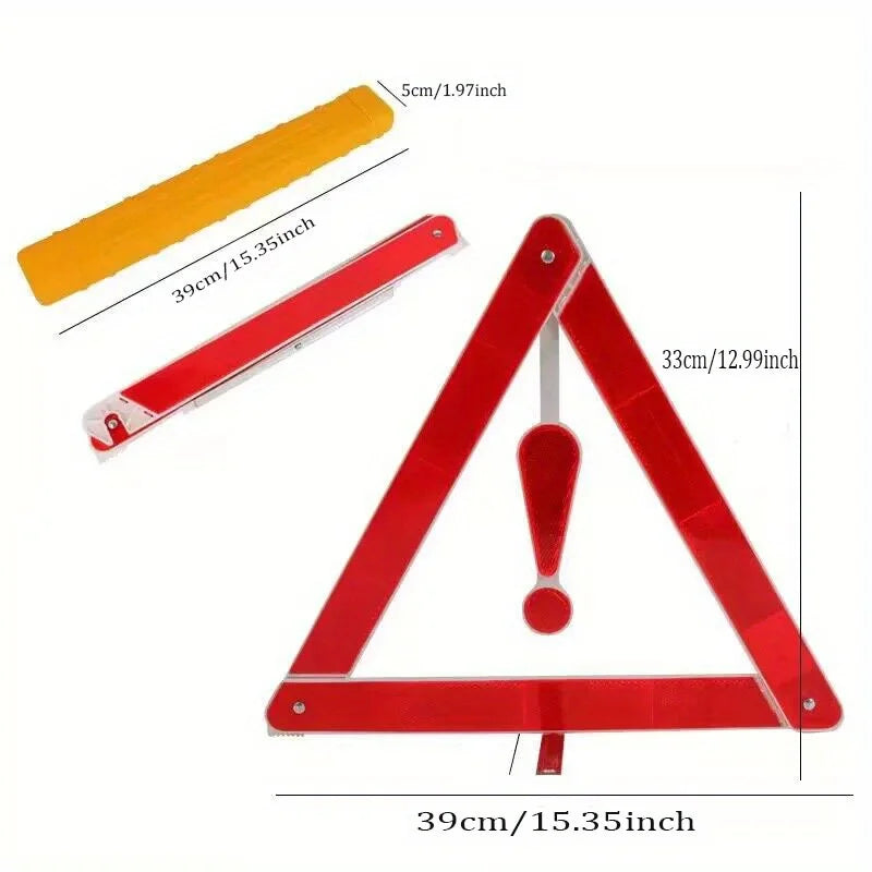 Safety Warning Triangle Car Emergency Kit - Reflective Roadside Sign
