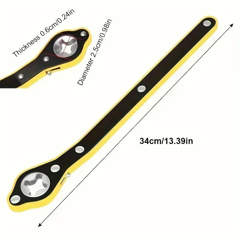Labor-Saving Scissor Jack Ratchet Wrench - Garage Tire Lug Wrench Tool