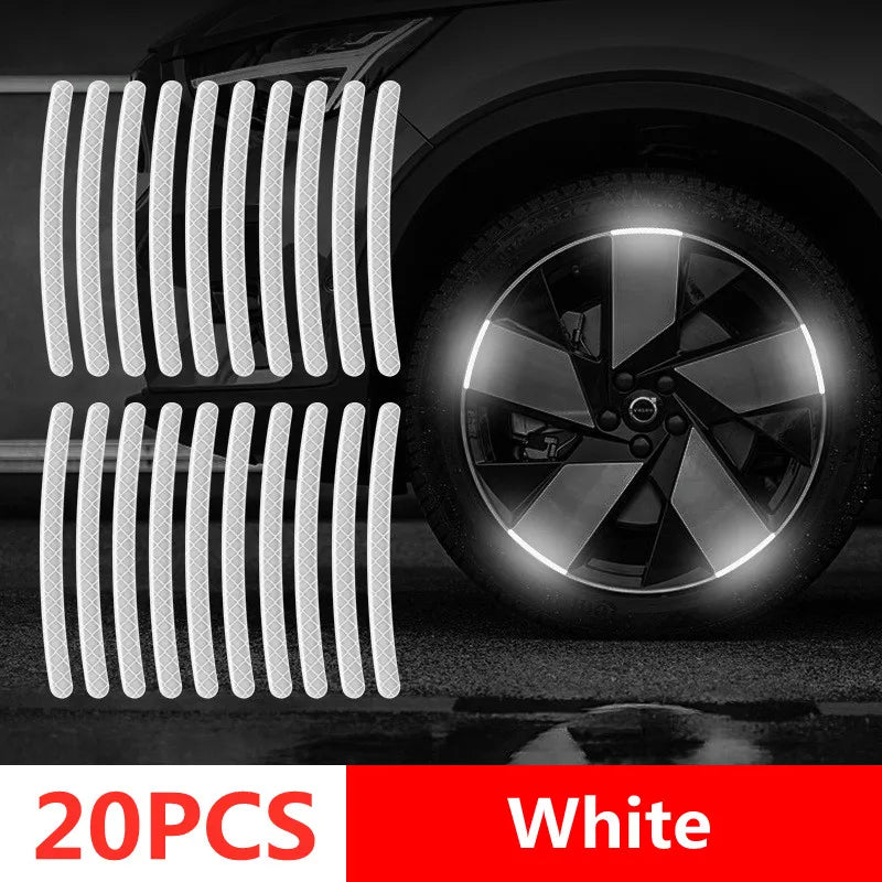 Car Wheel Hub Reflective Strip – Rim Safety Warning Sticker