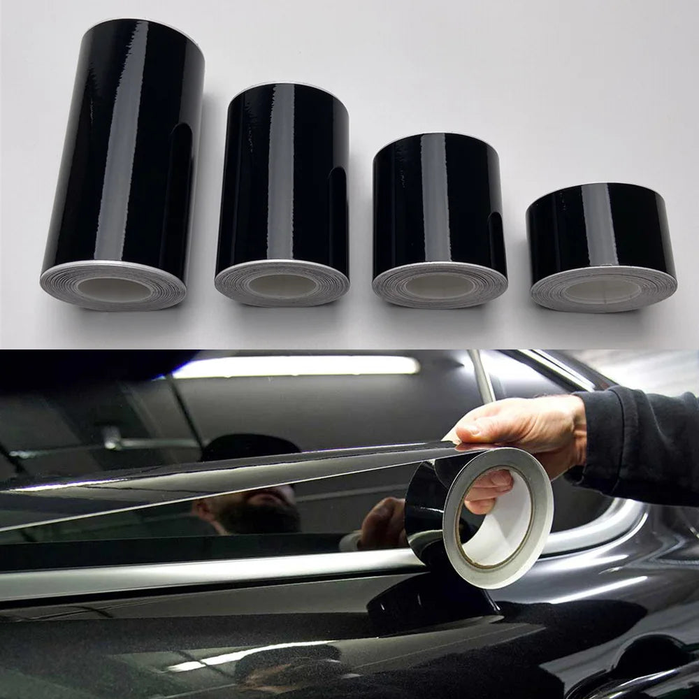 Car Sticker Vinyl Wrap Stripe – Glossy Black Trim Film