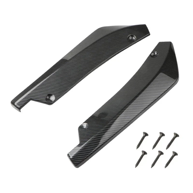 2Pcs Universal Car Rear Bumper Lip Diffuser Splitter – Carbon Fiber Scratch Protector