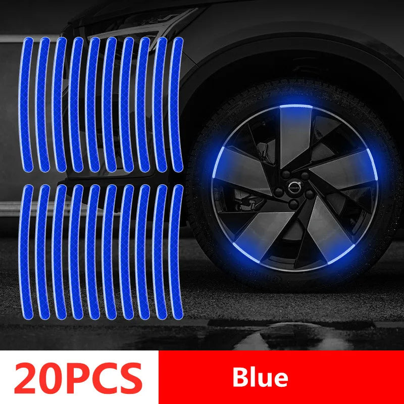 Car Wheel Hub Reflective Strip – Rim Safety Warning Sticker