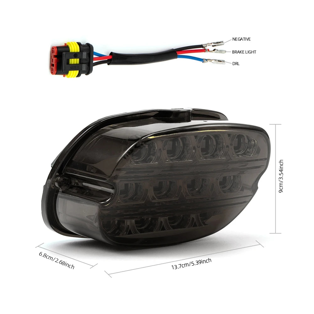 Motorcycle LED Taillight - Rear Brake Light for Harley Sportster & Dyna