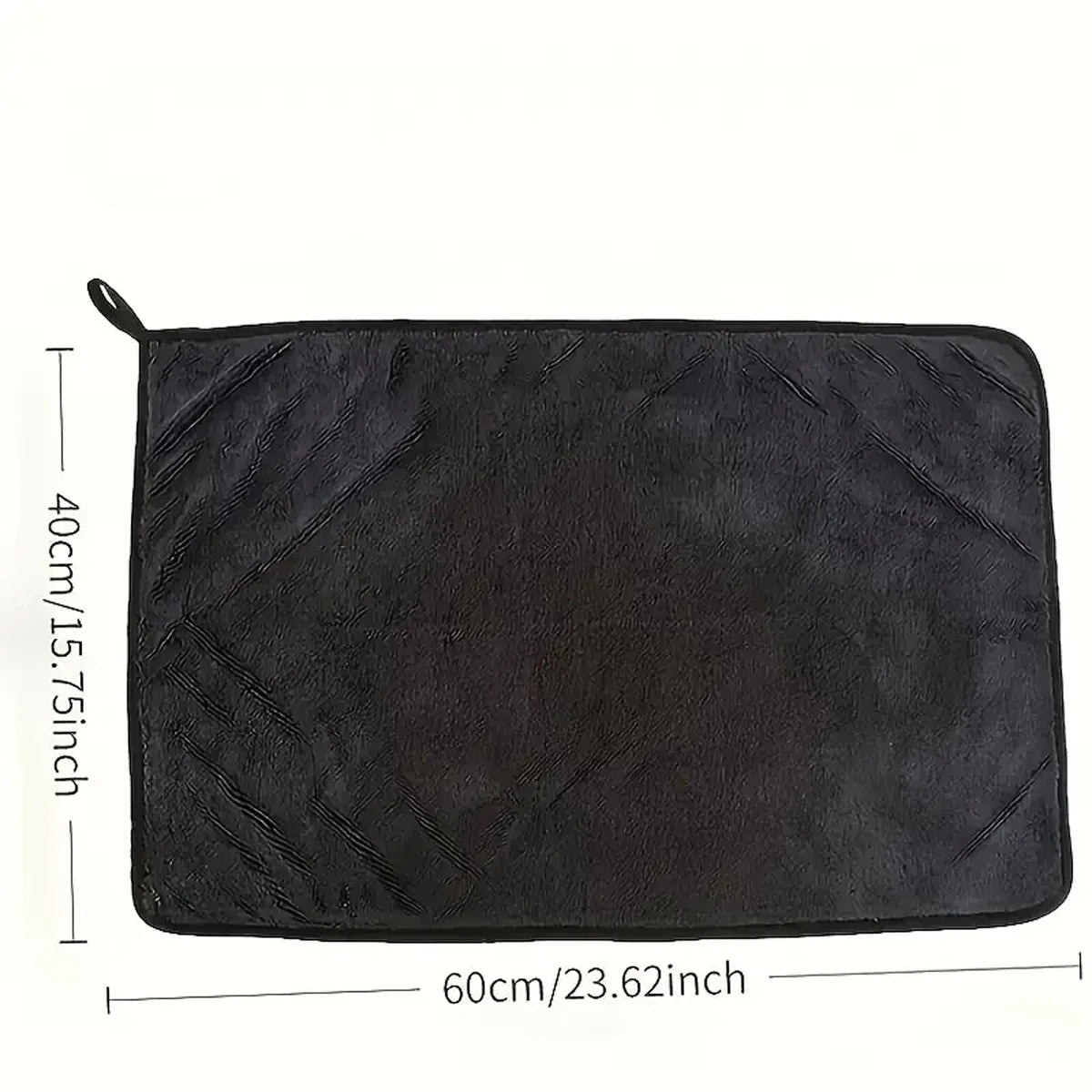 Dark Gray Microfiber Car Towel - Oversized, Strong Absorbent Cleaning Cloth