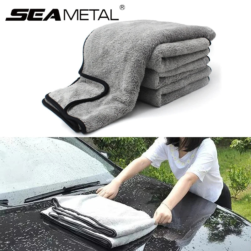 SEAMETAL Microfiber Car Wash Towel - Ultra-Soft, High Absorbent Cleaning & Drying Cloth