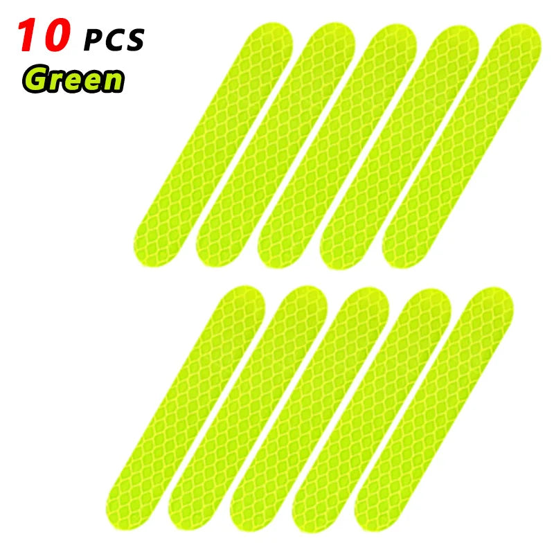 Helmet Safety Reflective Warning Stickers - Waterproof High-Visibility Strip (10pc)