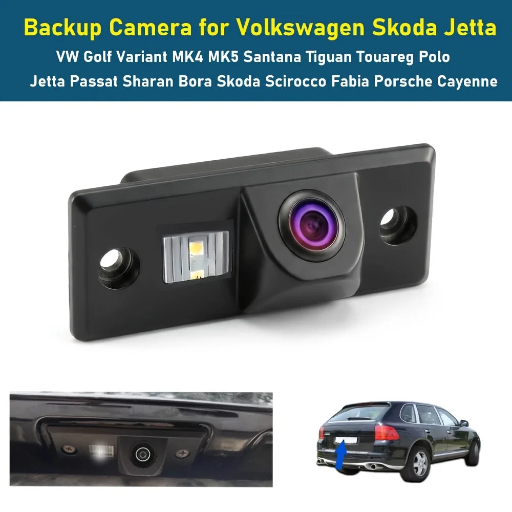 Rear View Backup Camera for VW Golf, Passat, Jetta, Tiguan, Touareg, Polo, Sharan, Santana & Skoda