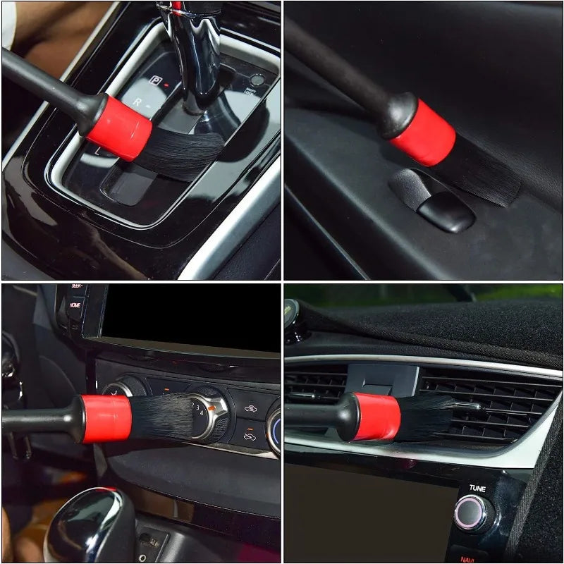 5Pcs Car Cleaning Brush Kit - Interior & Wheel Detailing Set