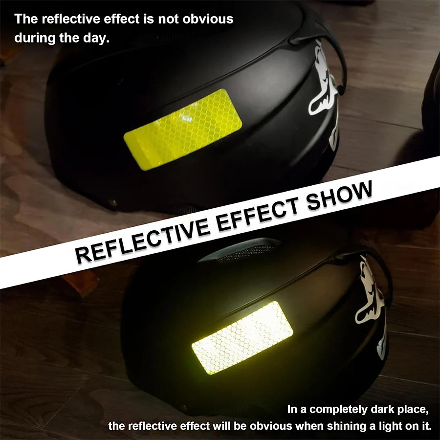 Reflective Safety Stickers - Waterproof Night Vision Warning Strips (10pc)