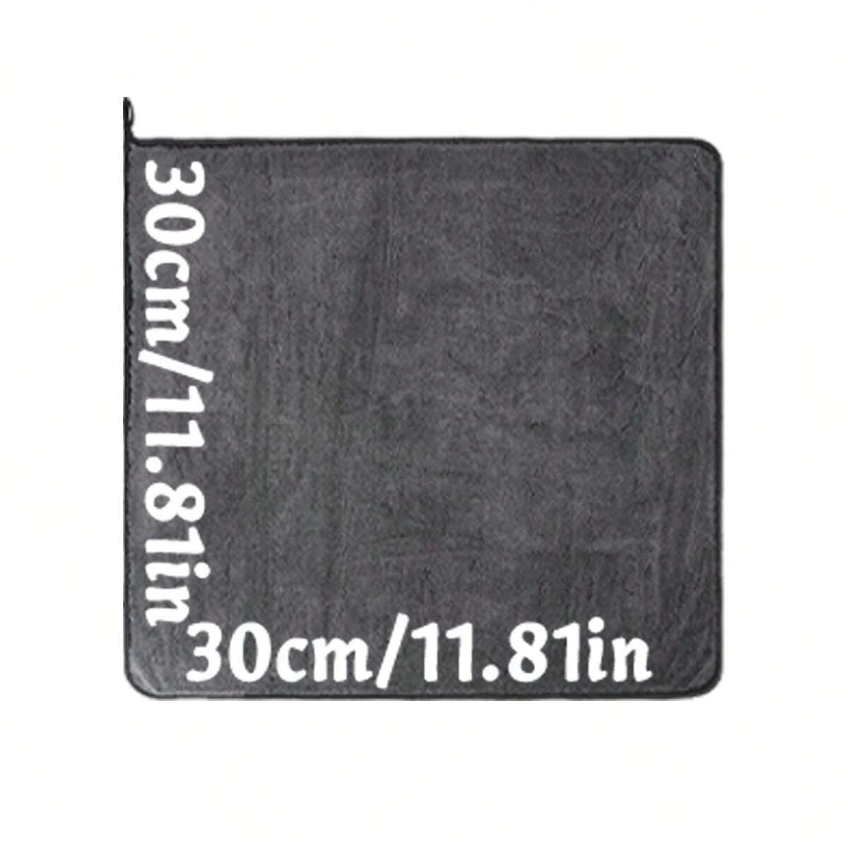 Dark Gray Microfiber Car Towel - Oversized, Strong Absorbent Cleaning Cloth