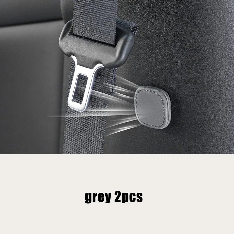 2Pcs Magnetic Car Seat Belt Clip Holder – PU Leather Seatbelt Stopper