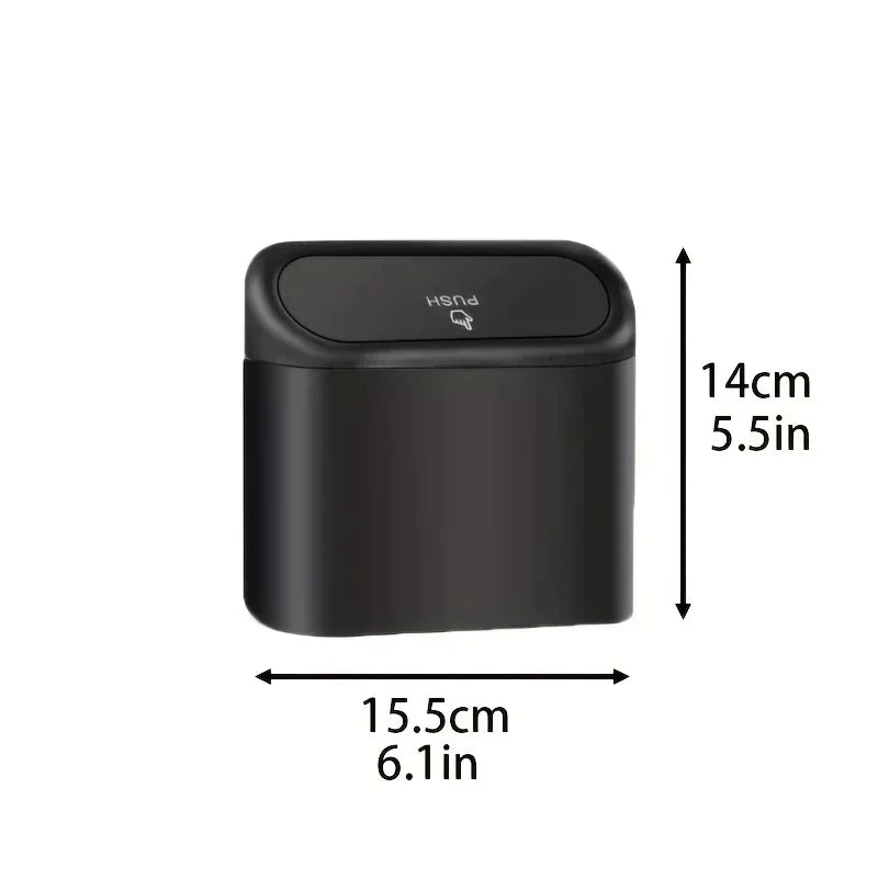 Mini Car Trash Can with Lid – Leakproof Car Garbage Bin for Auto Interior