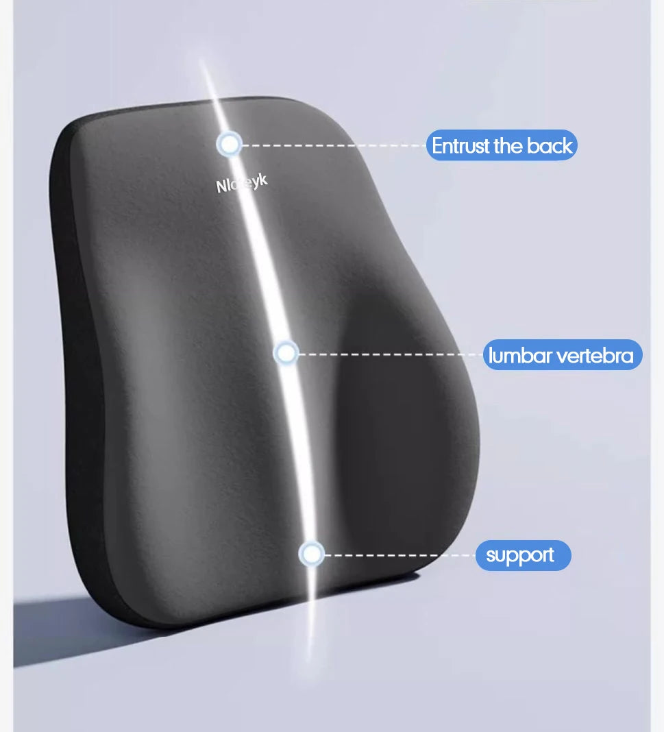 Memory Foam Car Headrest & Lumbar Support Pillow