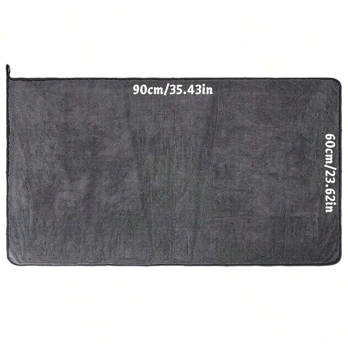 Dark Gray Microfiber Car Towel - Oversized, Strong Absorbent Cleaning Cloth