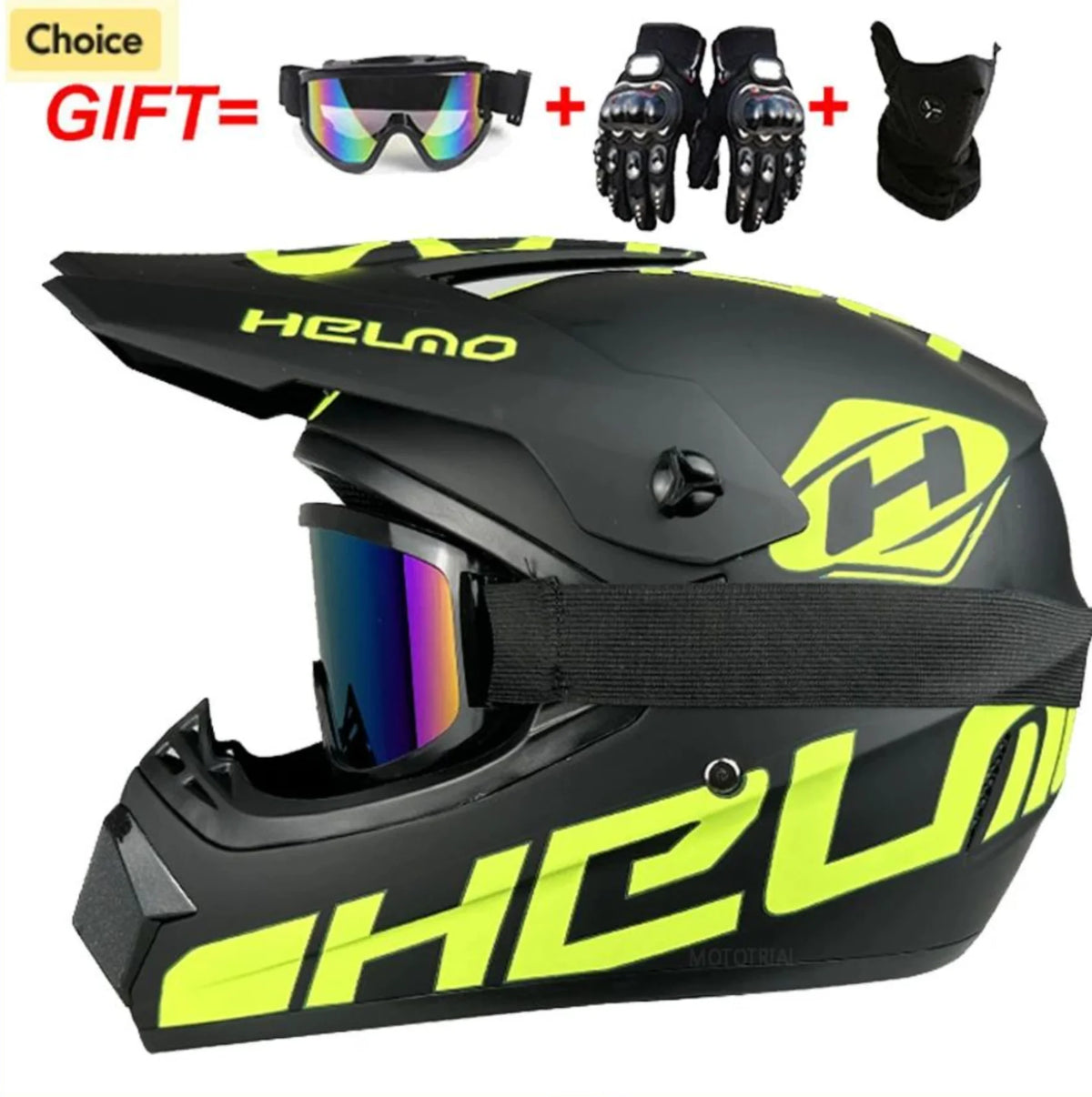 Youth Motorcycle Helmet - Off-Road Dirt Bike ATV DOT Certified