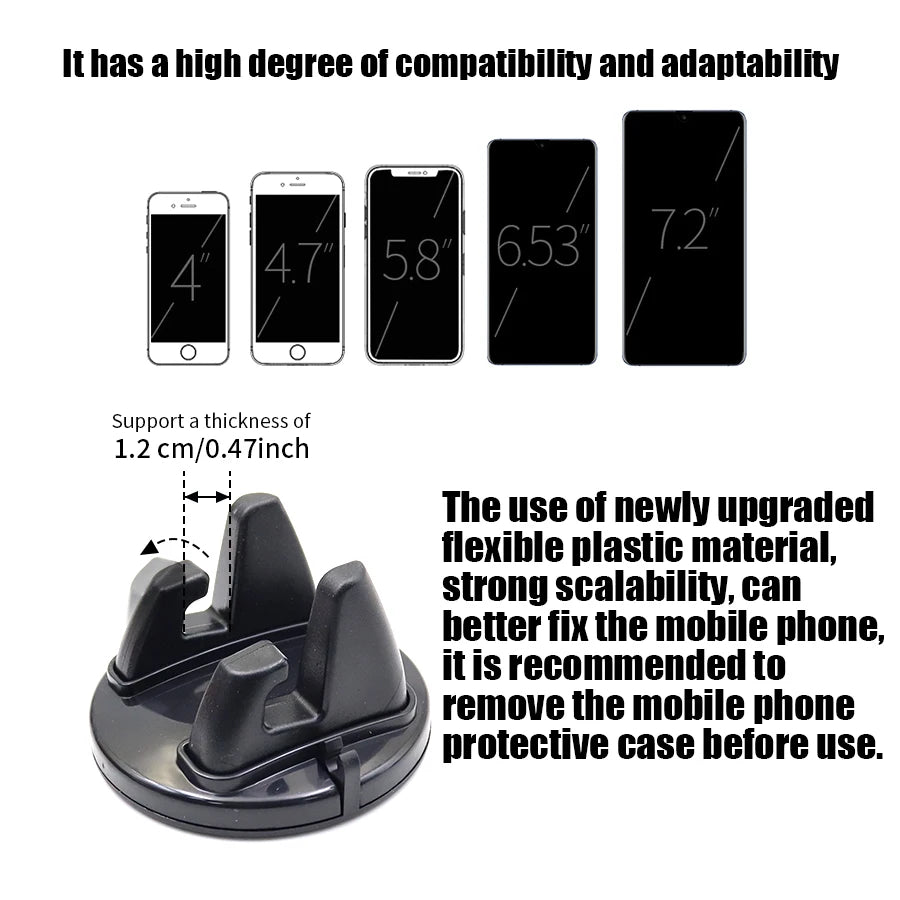360° Rotatable Car Phone Holder – Non-Slip Universal Dashboard Mount