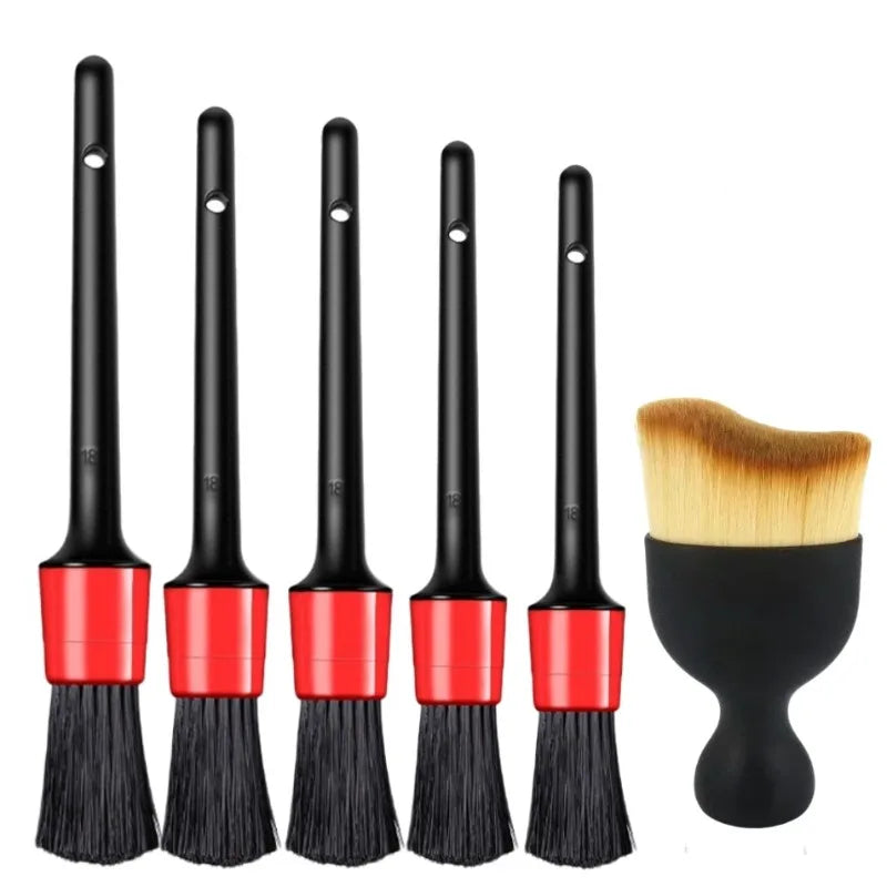 Car Cleaning Brush Kit - Interior Detailing & Wheel Rim Brush Set