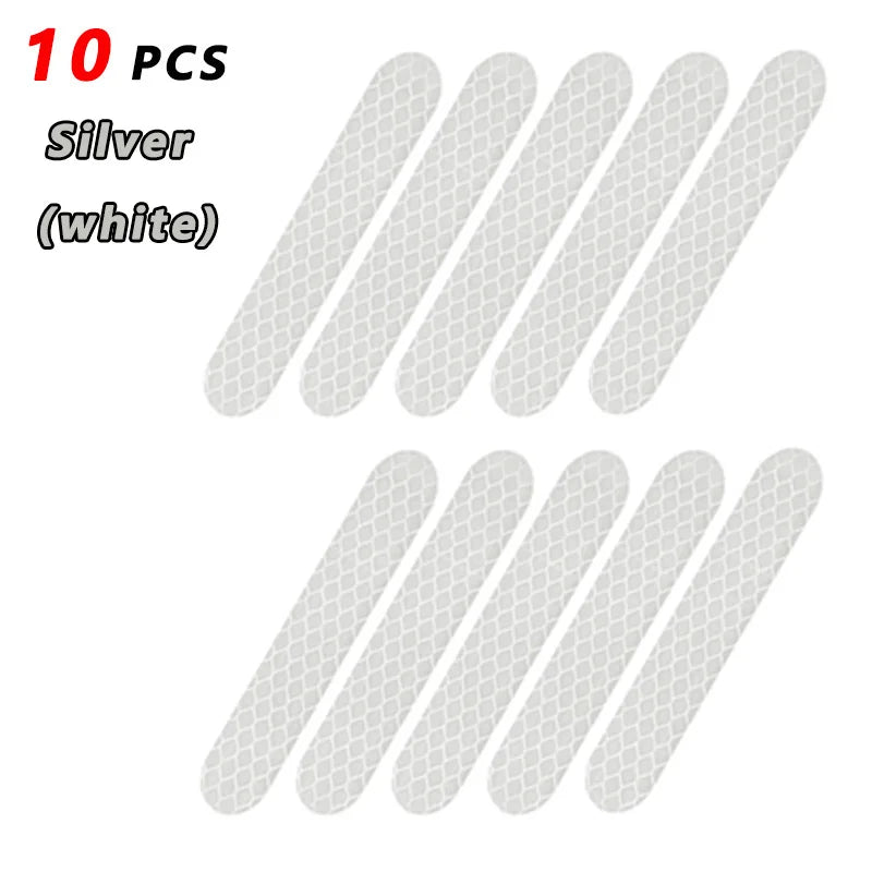 Helmet Safety Reflective Warning Stickers - Waterproof High-Visibility Strip (10pc)