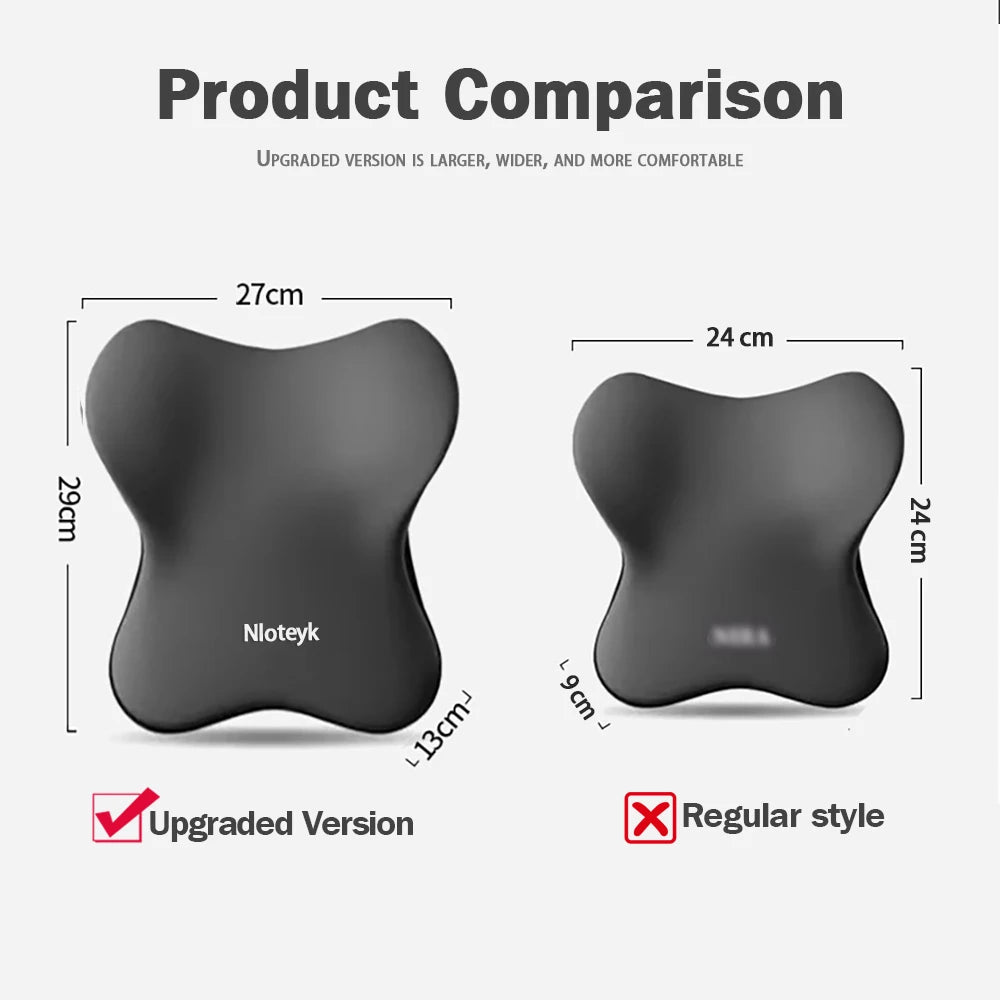 Memory Foam Car Headrest & Lumbar Support Pillow