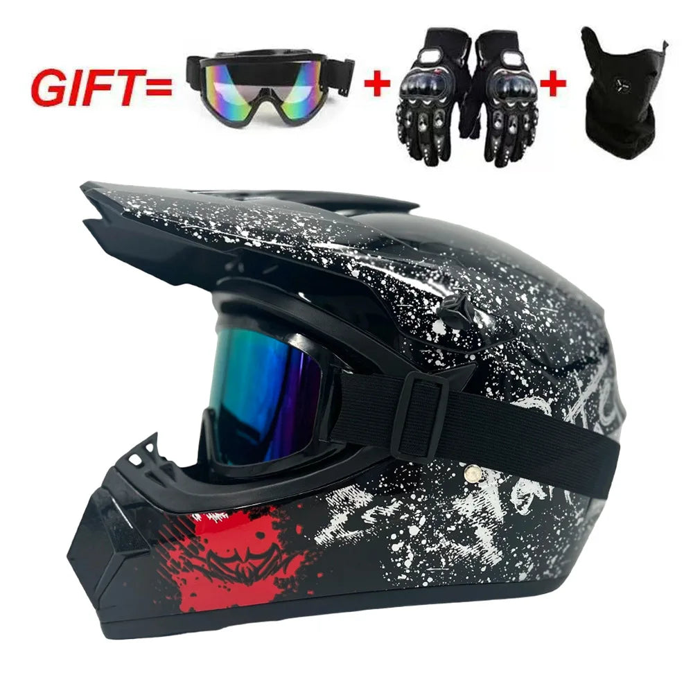 Youth Motorcycle Helmet - Off-Road Dirt Bike ATV DOT Certified