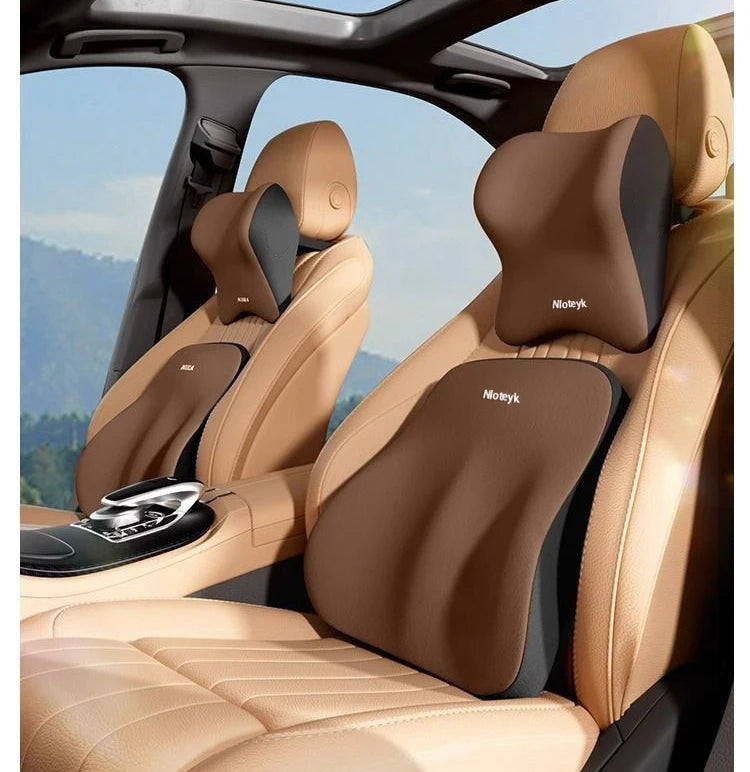 Memory Foam Car Headrest & Lumbar Support Pillow
