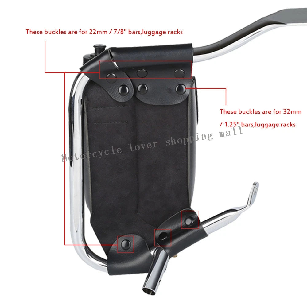 Motorcycle Saddlebag Tool & Water Bottle Holder - Guard Bag for Harley Touring, Road King, Electra Glide