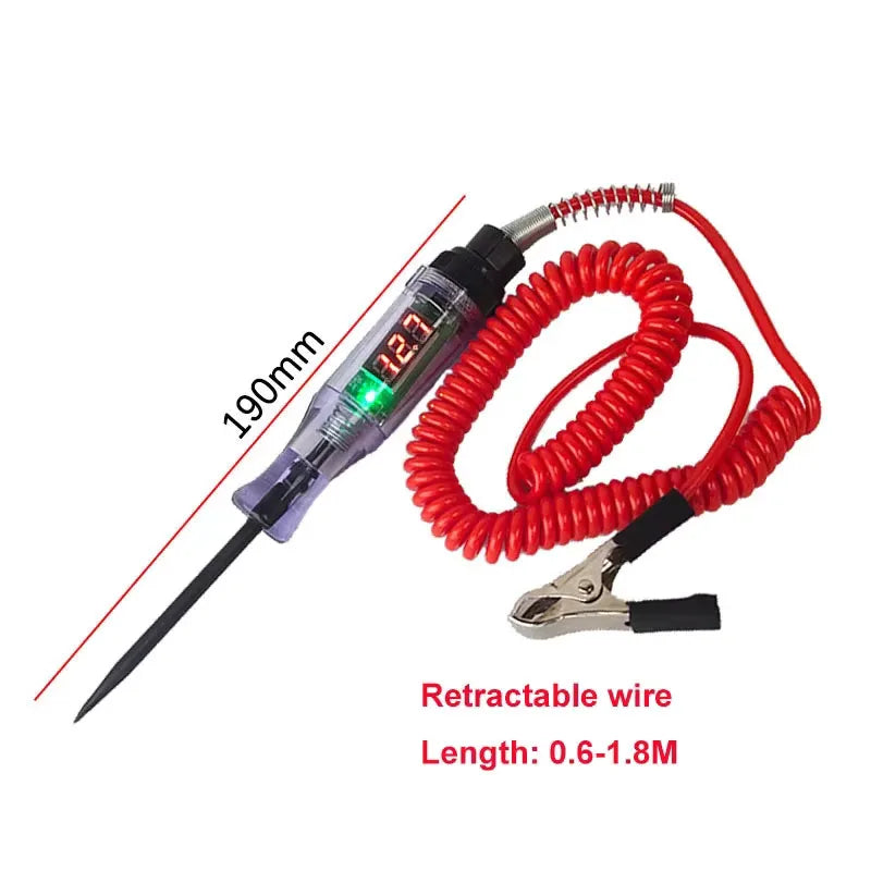 Car Voltage Circuit Tester - 6V/24V Electric Test Pen with Light