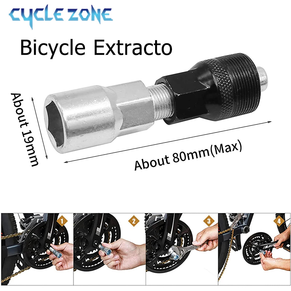 Bicycle Repair Tool Kit - Flywheel Remover, Chain Breaker, Crank Puller & Spoke Wrench for MTB & Road Bike Maintenance