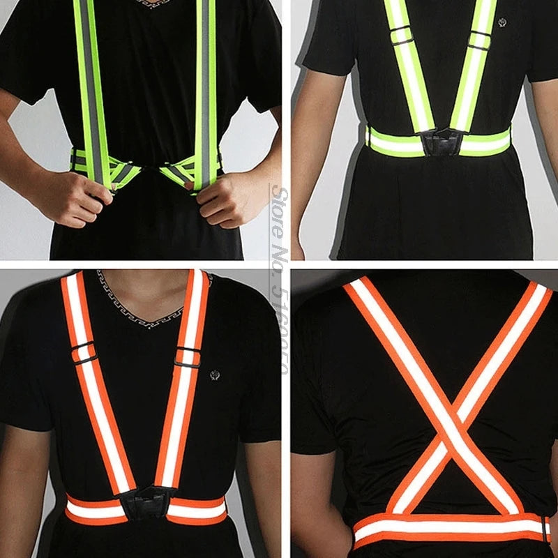 Motorcycle Reflective Safety Vest - High Visibility Riding Gear
