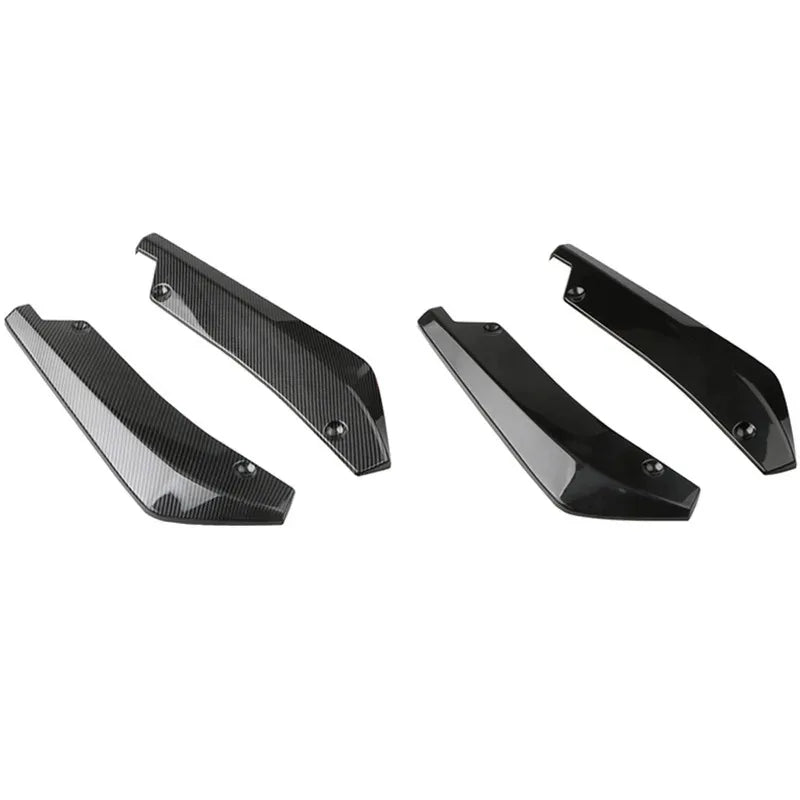 2Pcs Universal Car Rear Bumper Lip Diffuser Splitter – Carbon Fiber Scratch Protector