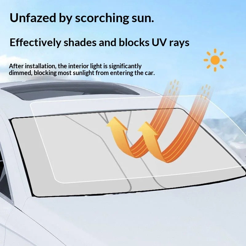 Foldable Car Windshield Sun Shade – UV Protection Front Window Sun Visor
