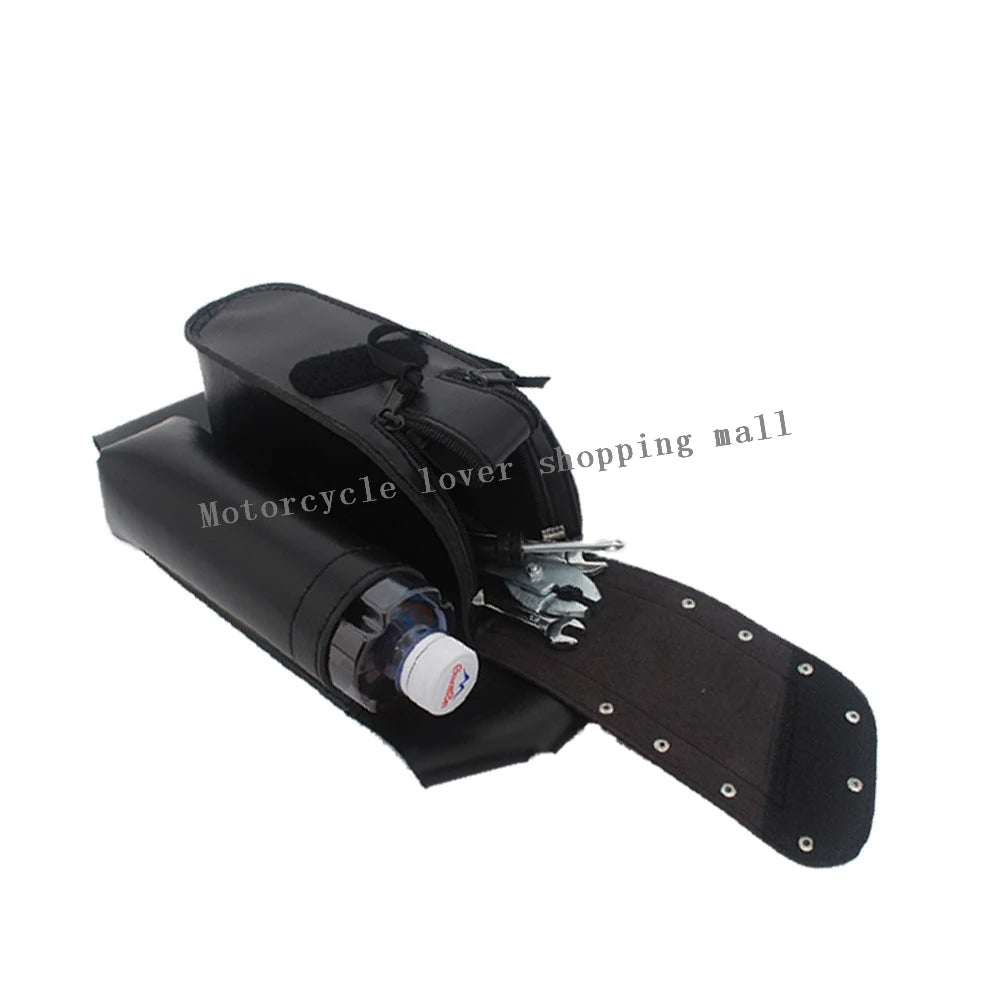 Motorcycle Saddlebag Tool & Water Bottle Holder - Guard Bag for Harley Touring, Road King, Electra Glide