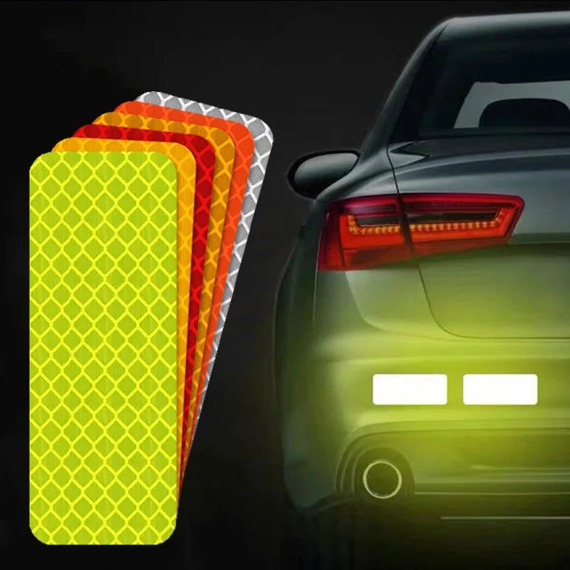 Car Bumper Reflective Safety Strip Stickers - Warning Tape (10pc)