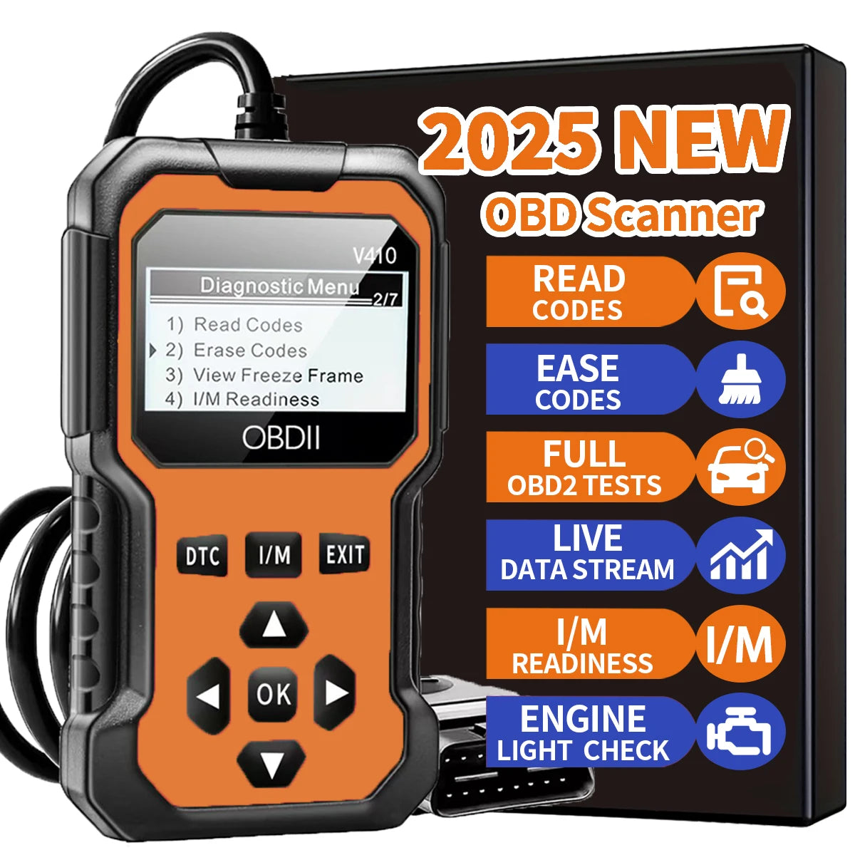 OBD2 Scanner - Car Engine Fault Code Reader & Diagnostic Tool