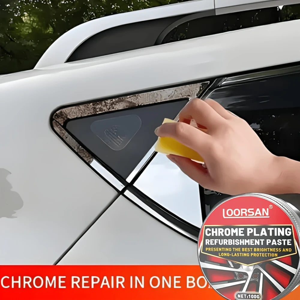 Chrome Plating Refurbishment Paste - Rust & Oxidation Remover Polish Kit