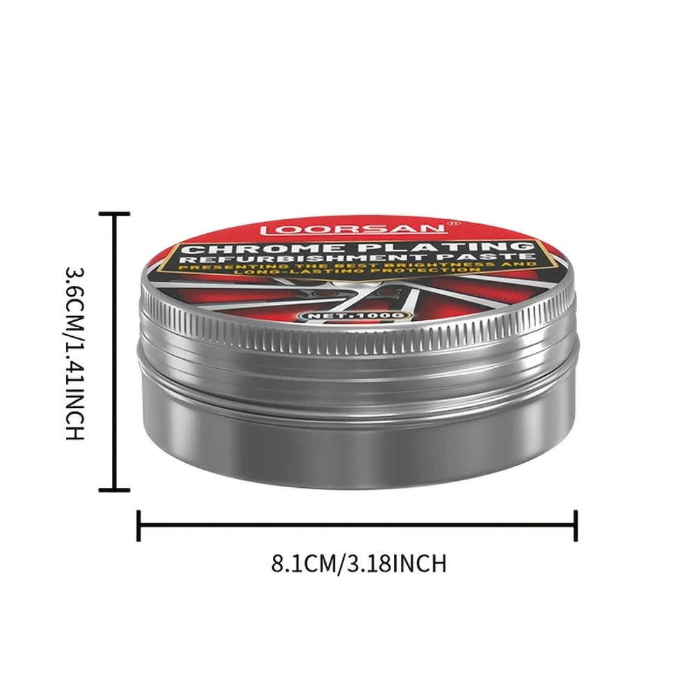 Chrome Plating Refurbishment Paste - Rust & Oxidation Remover Polish Kit
