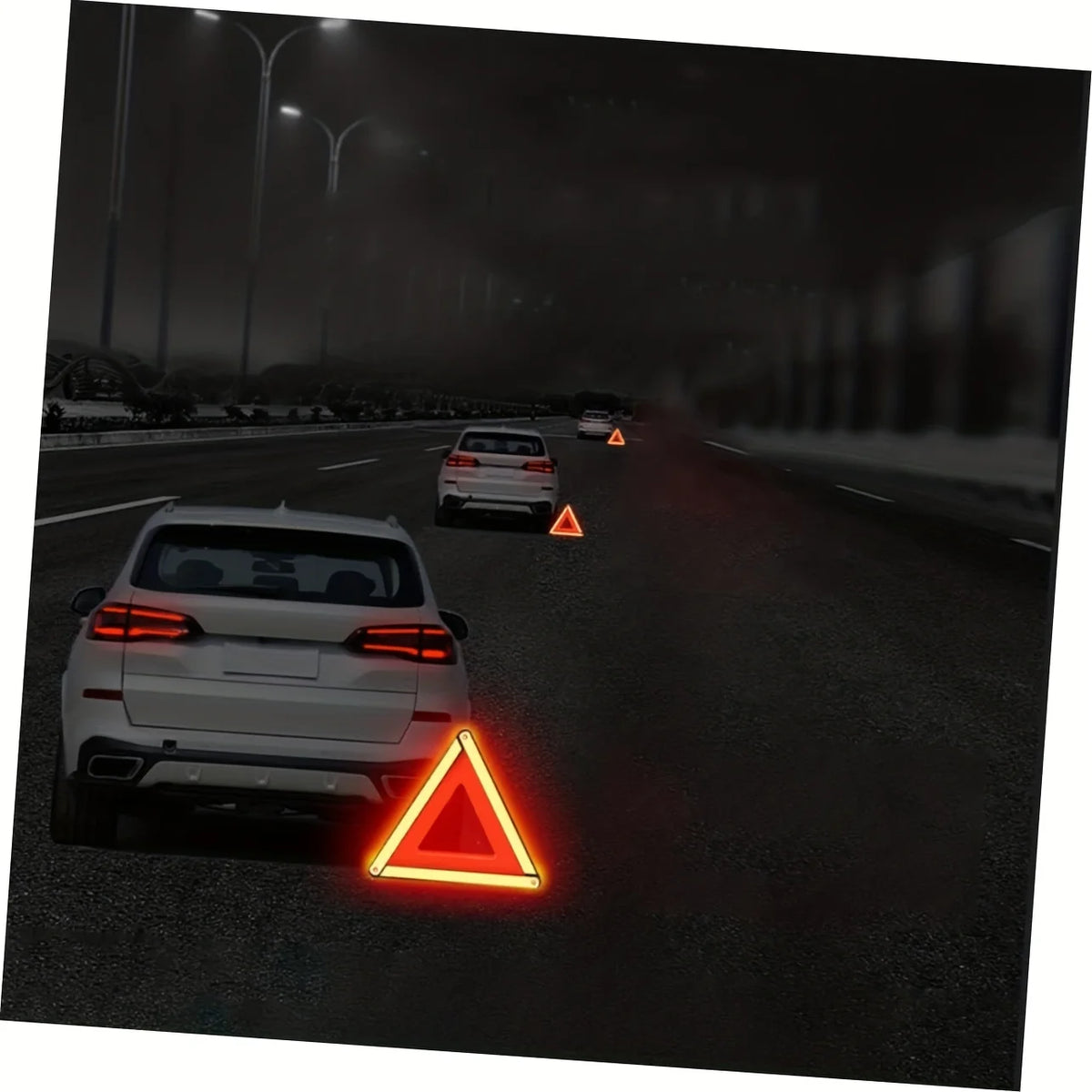 Safety Warning Triangle Car Emergency Kit - Reflective Roadside Sign