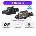 4 Channel WiFi Dash Cam - FHD 1080P Front/Rear/Left/Right Black Box with Night Vision & 24H Parking Mode