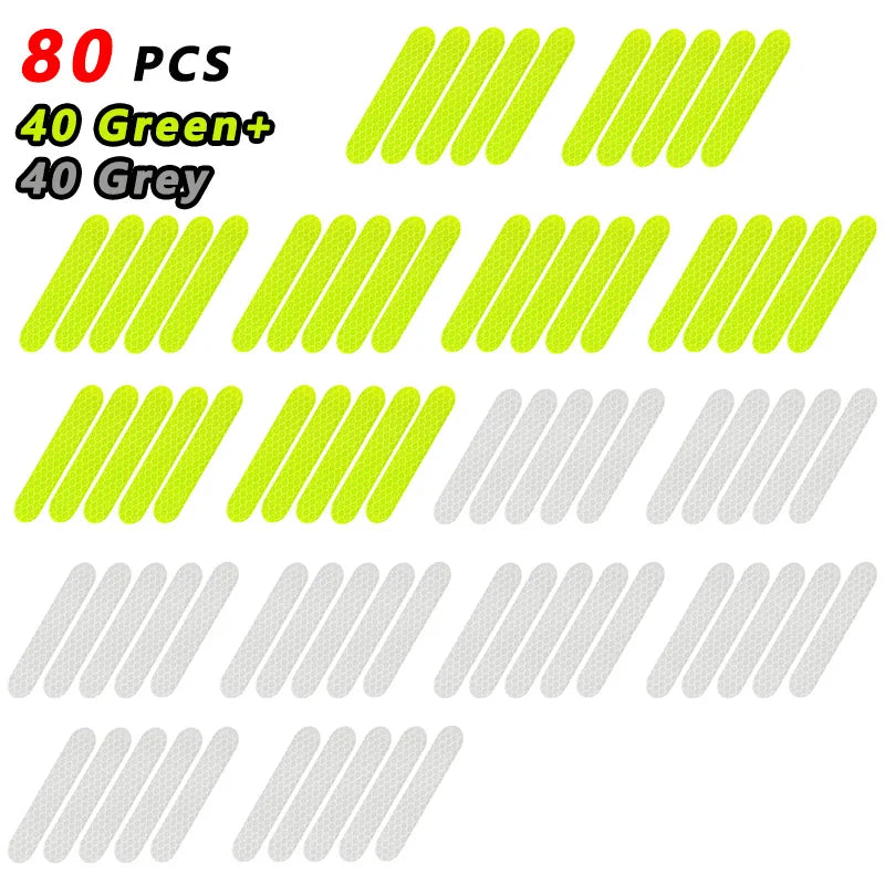 Helmet Safety Reflective Warning Stickers - Waterproof High-Visibility Strip (10pc)