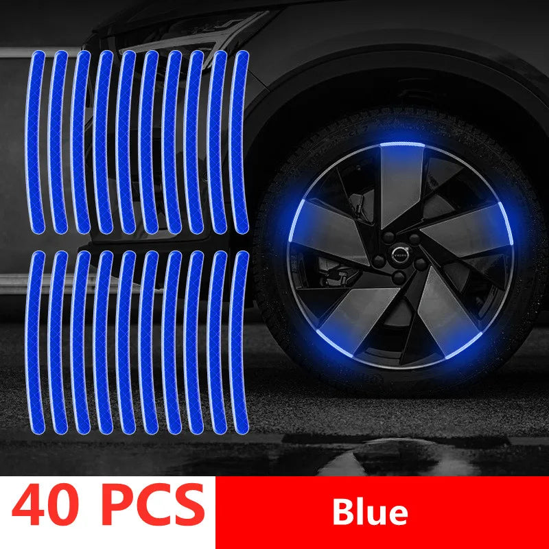 Car Wheel Hub Reflective Strip – Rim Safety Warning Sticker
