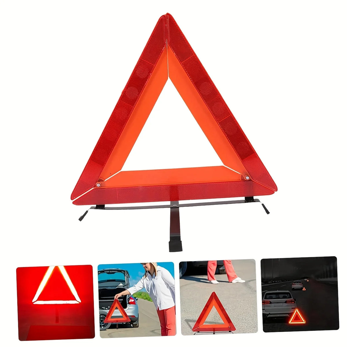 Safety Warning Triangle Car Emergency Kit - Reflective Roadside Sign