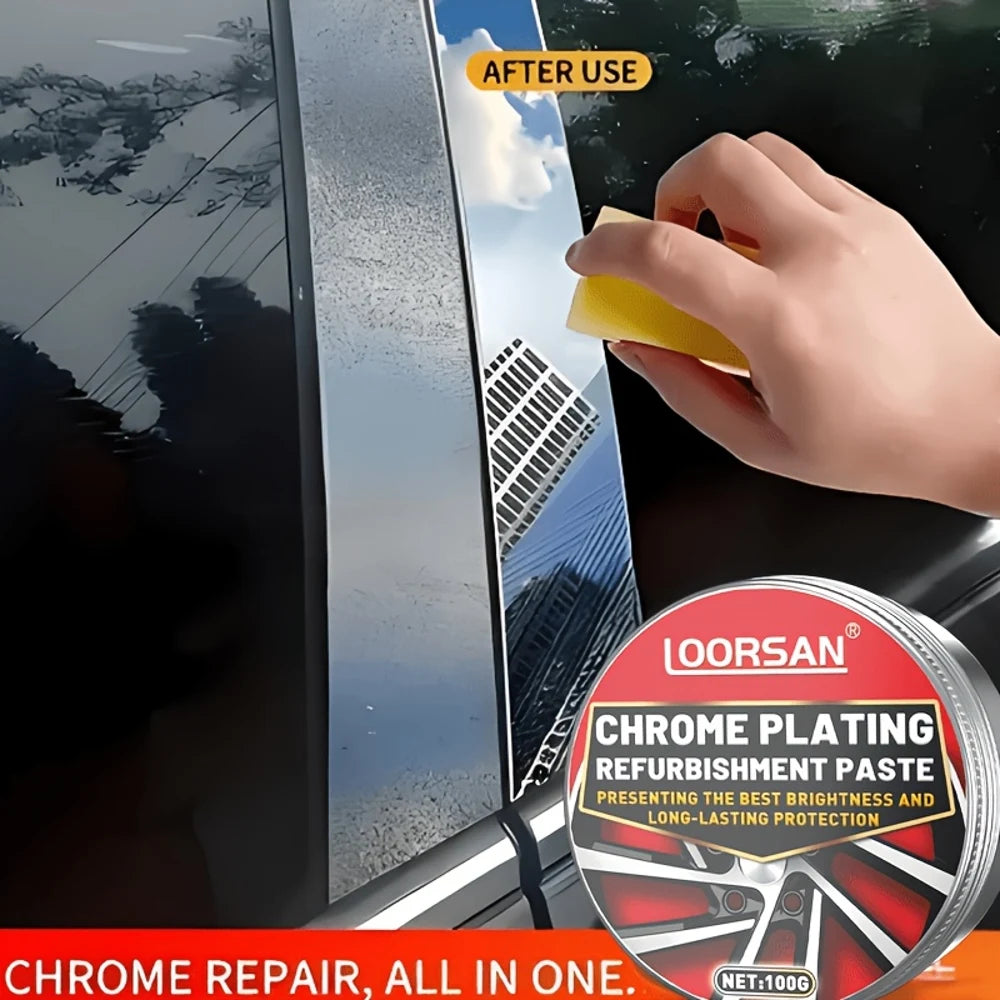 Chrome Plating Refurbishment Paste - Rust & Oxidation Remover Polish Kit