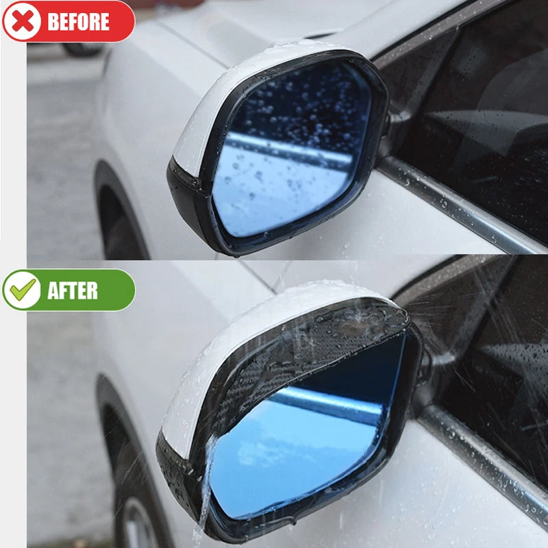 2Pcs Carbon Fiber Car Mirror Rain Eyebrow – Rearview Mirror Rain Shield