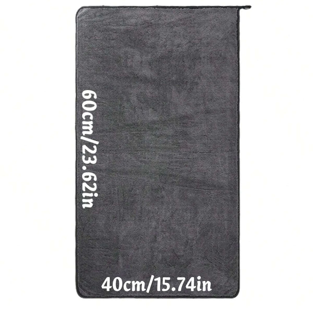 Dark Gray Microfiber Car Towel - Oversized, Strong Absorbent Cleaning Cloth