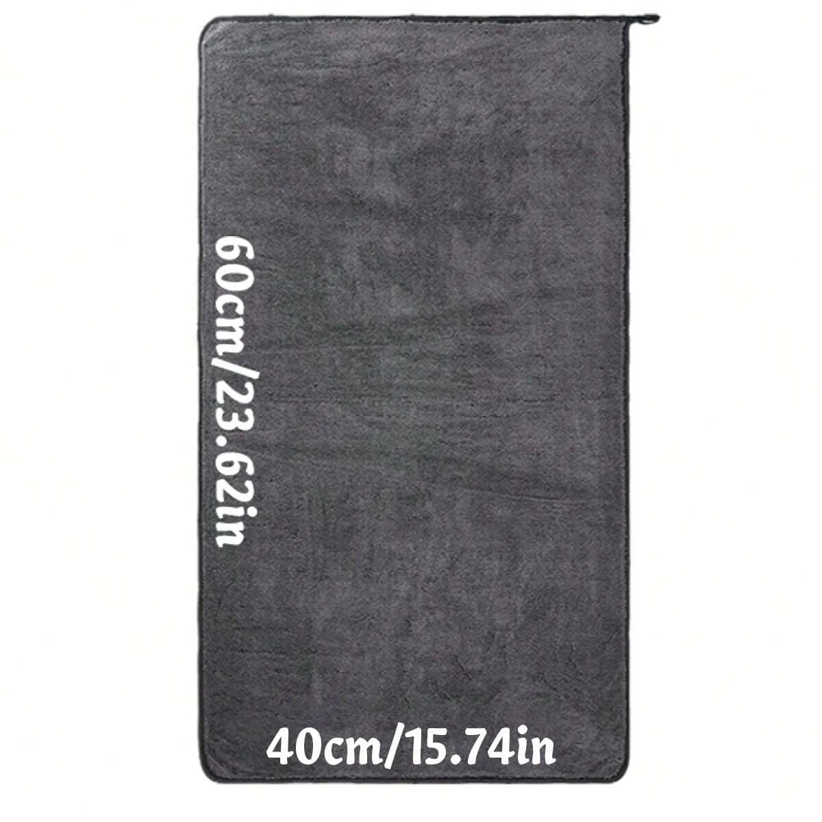 Dark Gray Microfiber Car Towel - Oversized, Strong Absorbent Cleaning Cloth