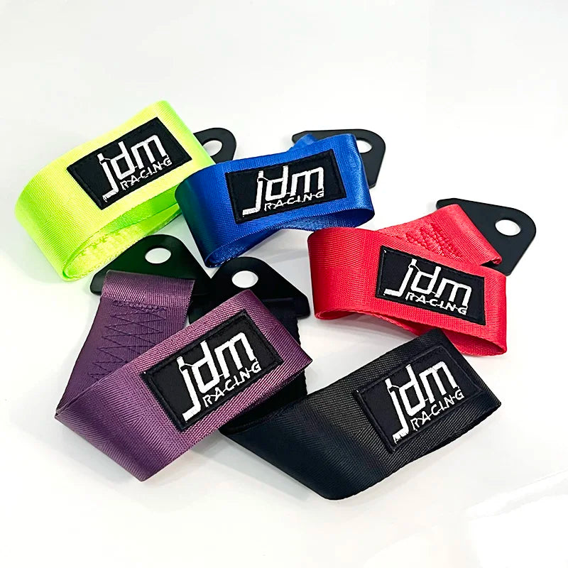 JDM Racing Nylon Tow Strap – Front & Rear Bumper Towing Rope