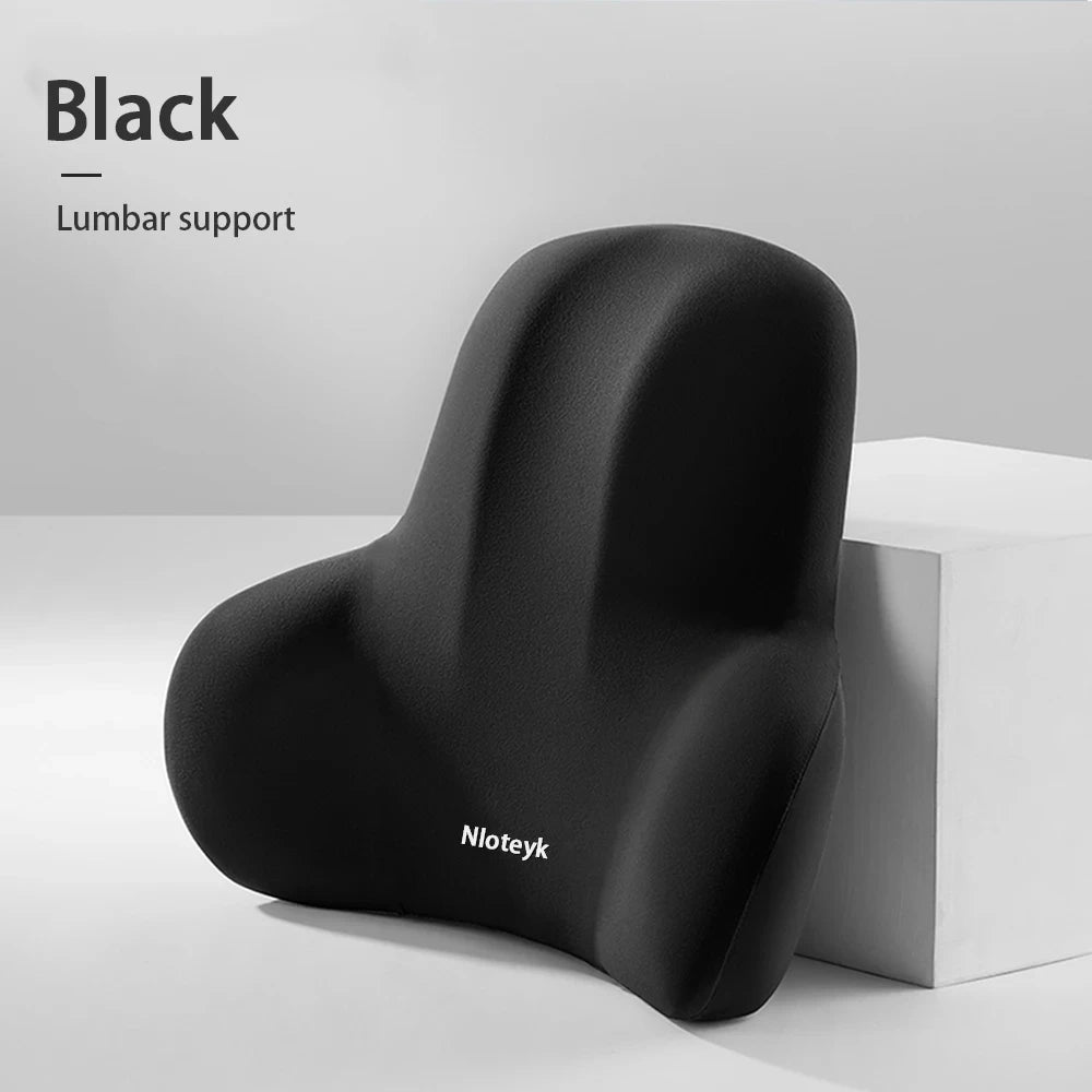 Memory Foam Car Neck Pillow – Breathable Headrest Cushion for Lumbar & Neck Support